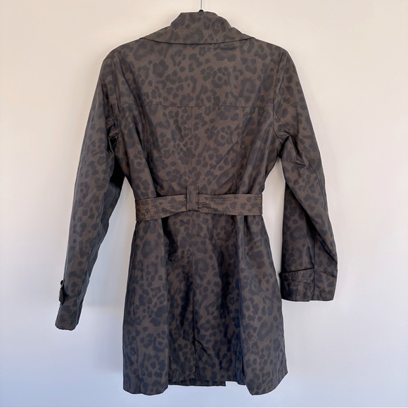 Dana Buchman Leopard Printed Trench Coat Size M Medium - Picture 5 of 9